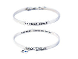 Fashionable Medical Alert ID Bangle - Women and Teens Sterling Silver Bracelet