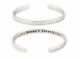 Secret Message, Hidden Message, Sterling Silver Cuff Bracelet