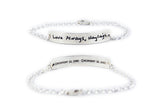 Custom Handwriting Bracelet - Actual Signature Bracelet - Thin Design