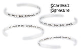I'll love you forever, I'll like you for always - open ended sterling bangle - gift for her