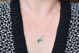 Silver Fingerprint Necklace - Memorial Jewelry, Couple's gift, Parent Gift