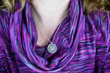 Silver Monogram Fingerprint Pendant - Name or Birthdate