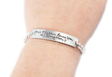 Custom Handwriting Bracelet - Actual Signature Jewelry - Thick Design