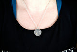 Monogram & Fingerprint Necklace - Memorial fingerprint pendant