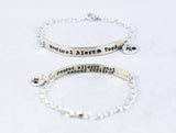 Medical Alert ID Bracelet - Women, Teens and Children's Sterling Silver Bracelet
