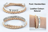 Medical Alert Leather Wrap Bracelet - Unisex Medical Alert ID Bracelet