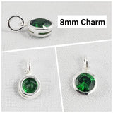 ADD ON to Jewelry: Sterling Silver Cubic Zirconia Birthstone Charms