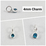 ADD ON to Jewelry: Sterling Silver Cubic Zirconia Birthstone Charms
