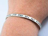 I'll love you forever, I'll like you for always - open ended sterling bangle - gift for her