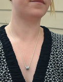 Fingerprint Necklace, Fingerprint Bead using an ink print - Memorial fingerprint jewelry