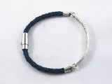 Your Message, Your Words, Personalized Sterling & Leather Bracelet