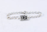 Cat and/or Dog Paw Prints on a Custom Silver Pendant Bracelet - Pet Print Jewelry