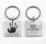 Handprint Keychain and/or Footprint Keychain