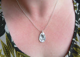Fingerprint Necklace - Fingerprint Pendant with name and with or without birthstone