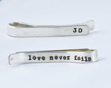 Silver Custom Made Men's Tie Clip - Gift for him
