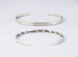 Secret Message, Hidden Message, Sterling Silver Cuff Bracelet