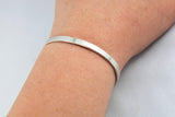 Secret Message, Hidden Message, Sterling Silver Cuff Bracelet