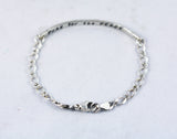 Latitude and Longitude Coordinates Bracelet - Sterling Silver stamped bar