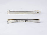 Custom Made Men's Tie Clip - Gift for him gift for dad - Sterling Silver