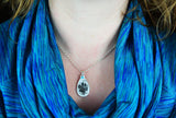 Silver Dog or Cat Paw Print Necklace - Paw Print Jewelry