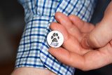 Dog or Cat Paw Print on a Custom set of Silver Cufflinks