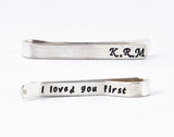 Silver Custom Made Men's Tie Clip - Gift for him