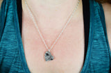 3D Heart Shaped Silver Dog Nose Print Necklace - YOUR Dog's Actual Nose Print
