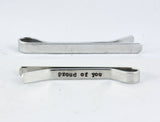 Custom Made Men's Tie Clip - Gift for him gift for dad - Sterling Silver