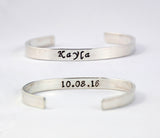 Young Child's Cuff Sterling Silver Bracelet - flower girl, ring bearer gift, child's first bracelet