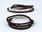 Medical Alert Leather Wrap Bracelet - Unisex Medical Alert ID Bracelet