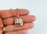 Rose Gold Plated Cat Nose Print Pendant Necklace - Your Cat's ACTUAL nose print
