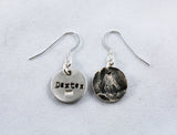 Silver Cat or Dog Partial Paw Print Earrings