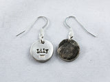 Silver Cat or Dog Partial Paw Print Earrings
