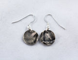 Silver Cat or Dog Partial Paw Print Earrings