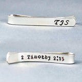 Silver Custom Made Men's Tie Clip - Gift for him