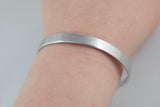 Secret Message Hidden Message Sterling or Aluminium Cuff Bracelet