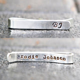 Silver Custom Made Men's Tie Clip - Gift for him
