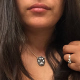 3D Silver Chihuahua Paw Print Necklace - YOUR Chihuahua's Actual Paw Print