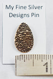 Teardrop Bronze Fingerprint Pin