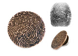 Circle Bronze Fingerprint Pin