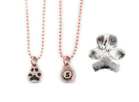 Cat or Dog Paw Print Cut Out Necklace - Bronze Paw Print Pendant made from a Picture