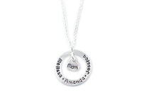 Circle With Family Names Custom Necklace