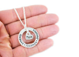 Circle With Family Names Custom Necklace