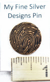 Circle Bronze Fingerprint Pin