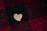 Whimsical Heart Bronze Fingerprint Pin