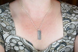 Fingerprint Necklace using an ink print - Memorial fingerprint jewelry - Pill Shape