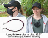Genuine Leather Mask Lanyards with stainless steel rings for reusable masks
