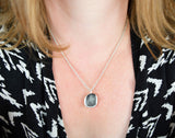 Fingerprint Jewelry, Fingerprint Necklace, Pebble Fingerprint Pendant - Mom Gift, Memorial Pendant