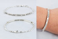Be Stronger than the Storm sterling silver bracelet