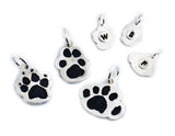 Cat or Dog Paw Print Cut Out Necklace - Silver Paw Print Pendant made from a Picture